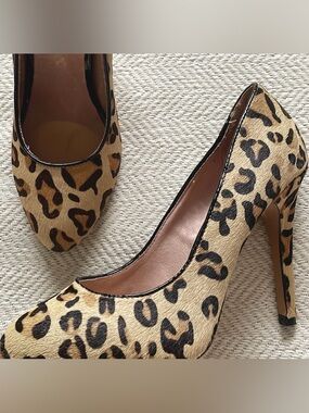 Aldo Leopard-Print Pumps in Tan and Black